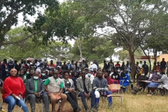 Commissioner-Dube-and-NPRC-staff-with-stakeholders-at-Kaguvi-Training-Center-during-Voter-Peace-Education-Campaign